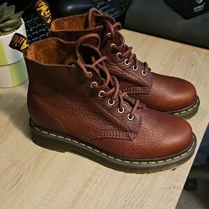 Dr. Martens Chestnut Leather Combat Boots